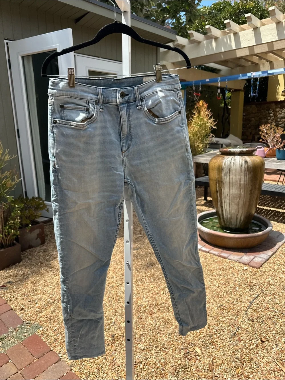 rag & bone Light Wash Cropped Ankle Jeans